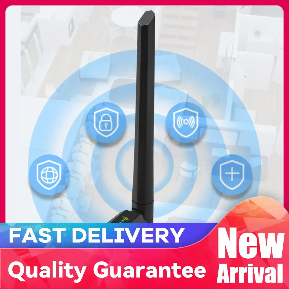 

USB Wi-Fi адаптер 650 Мбит/с, двухдиапазонный (2.4G/5Ghz), беспроводная сетевая карта с антенной, Wi-Fi донгл для ПК