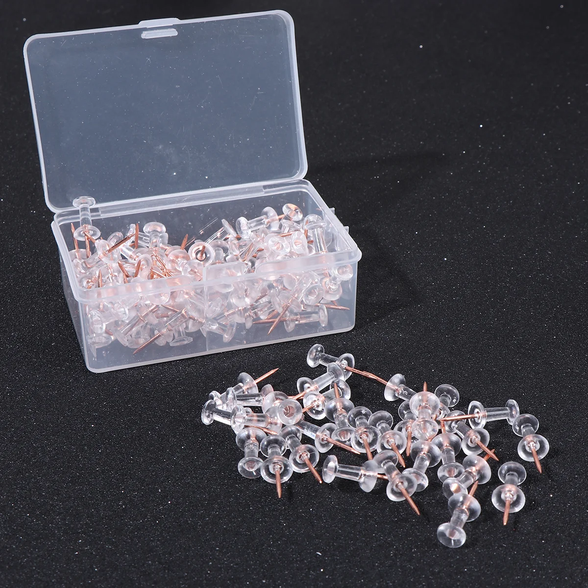 دبابيس ضغط الذهب الوردي خريطة المسامير لخرائط السفر جدار ديكور Thumbtacks مكتب المنزل المدرسة استخدام خريطة مكتب دبابيس الدفع المنزل