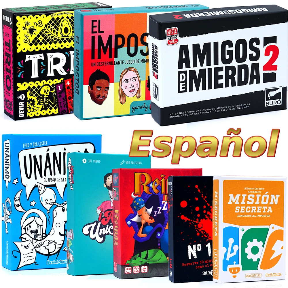 30 juegos de cartas españoles El Tonto del Pueblo Juegos de Mesa Juego de Mímicas Génération Mimes MISION SECRETA Juegos de Palabras, Misterio y Diversión - Juego con Amigos y Familia