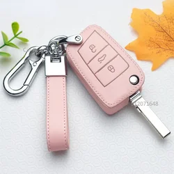Leather Car Key Case Full Cover Protection For Volkswagen VW Jetta Golf 7 MK7 Seat Ibiza Leon FR2 Altea Aztec Polo Passat Tiguan