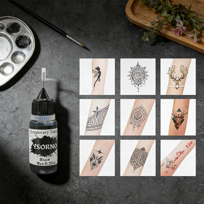 

2026NEW Professional Semi-Permanent Tattoo Ink Set, Vibrant Multi-Color Pigment for Body Art & Makeup, High-Quality Liquid Paste