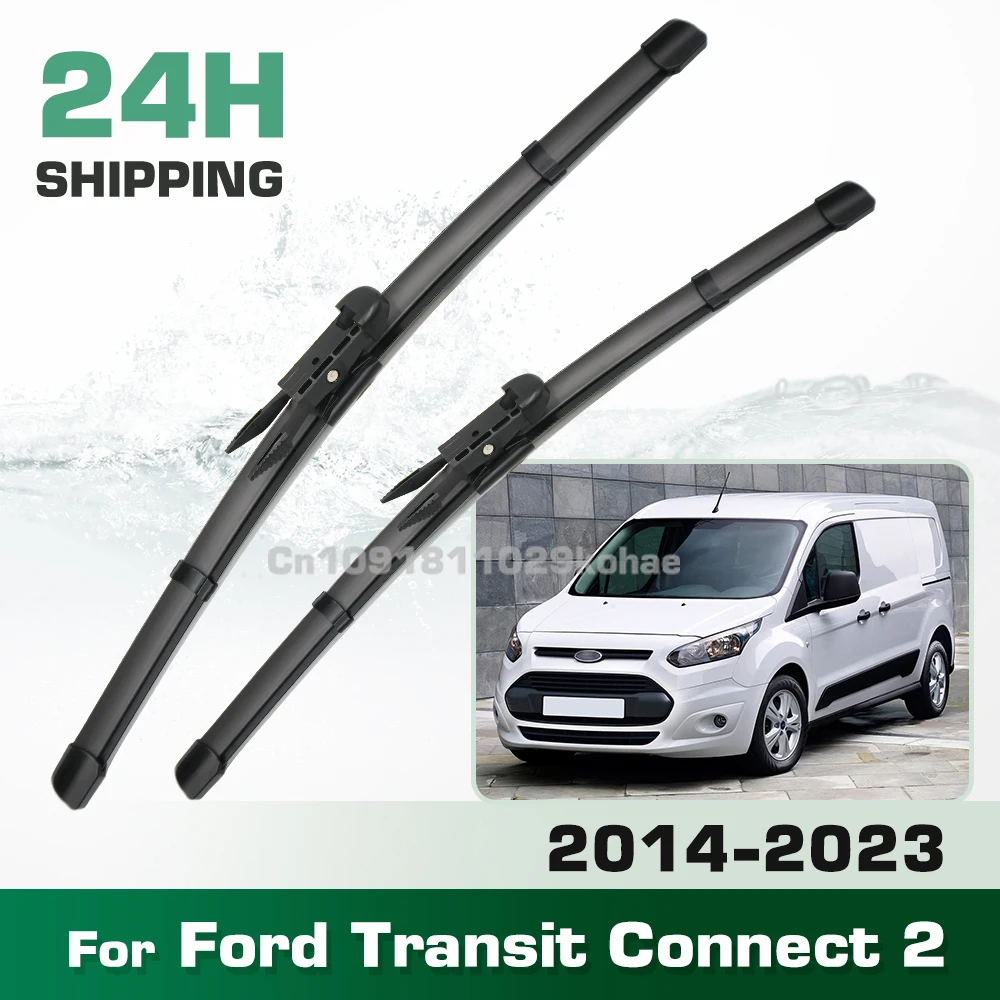 

For Ford Transit Connect MK2 2014-2023 2015 2016 2017 2018 LHD&RHD Front Wiper Blades Windshield Windscreen Window Brush 28"+28"