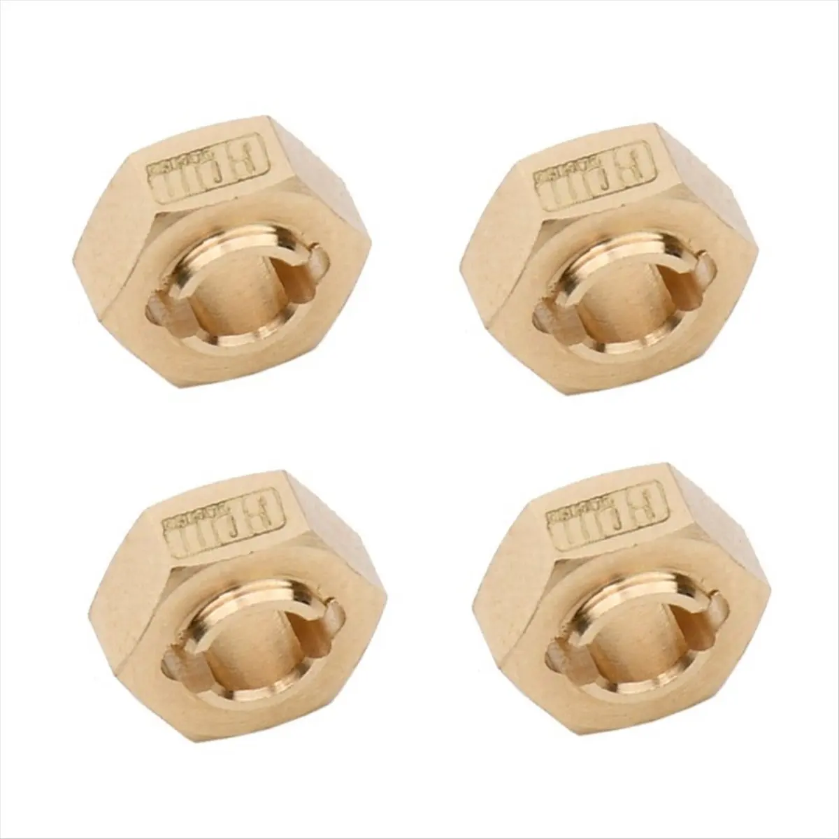 【NEW！TURE】 4pcs Brass Wheel Hex Hub Adapter Brass Wheel Hexes for LOSI 1/24 Micro-B 2WD Rc Model Car Buggy LOS00007 Upgrade Part