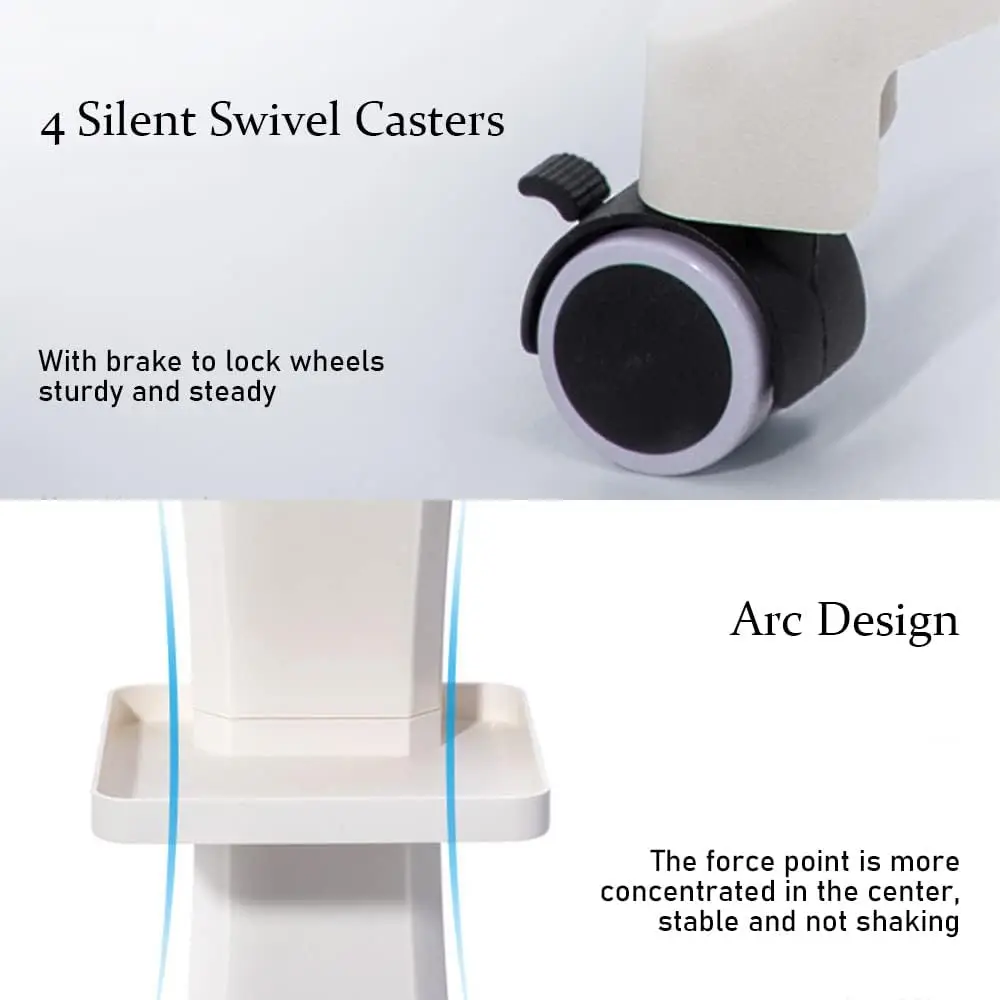 Carrello per salone di bellezza Carrello per spa professionale Carrello per salone spa in ABS Supporto mobile per strumenti di bellezza su ruote con