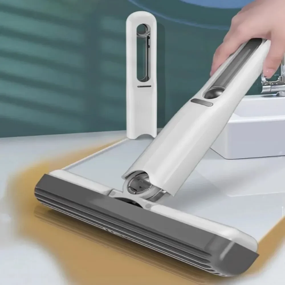 Mini serpillière pliante, injuste, serpillière, auto-serrant, lavage de sol, bureau, fenêtre, voiture, outils de nettoyage