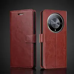 화웨이 명예 매직 6 라이트/Magic6 라이트 5G Pu 가죽 플립 커버 레트로 지갑 케이스 Capa Fundas Coque 용 카드 홀더 커버 케이스