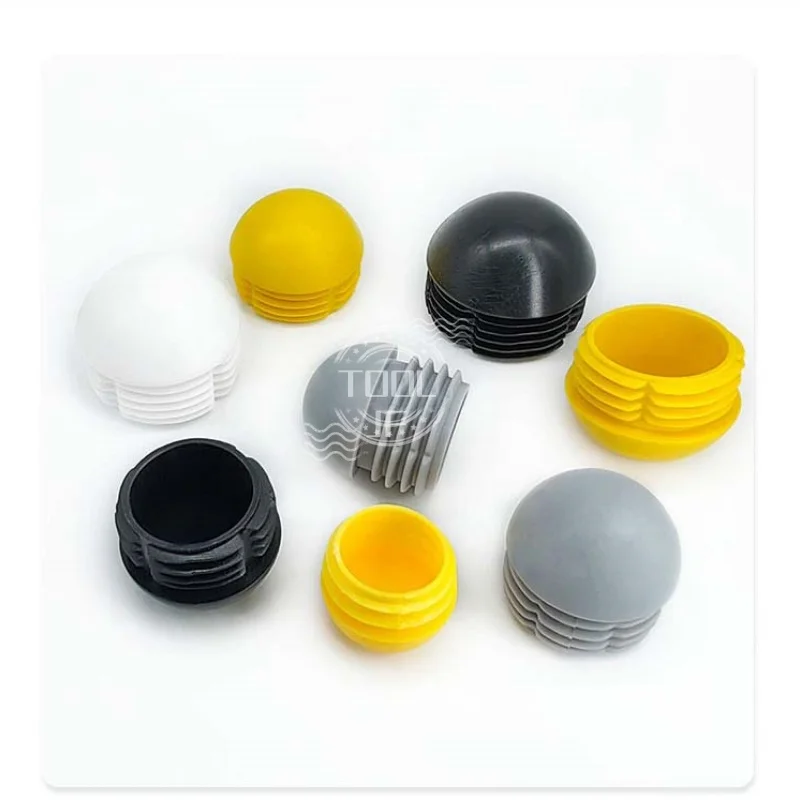 4 Stück Kunststoff-Rohrstopfen, sphärischer Kopf, Möbel-Stahlrohre, 13–60 mm Abdeckung, runde sphärische halbkugelförmige Kugelrohre, Zubehör