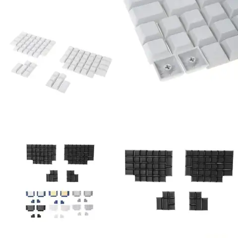 76PCS PBT Blank Keycaps Ergodox Mechanical Gaming Keyboard DSA Profile for Key C