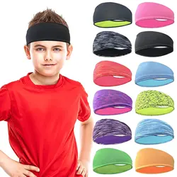 Sweatband for Men Women Elastic Sport Hairbands Head Band Yoga Headbands Headwear Headwrap Sport Workout Hair Accessories