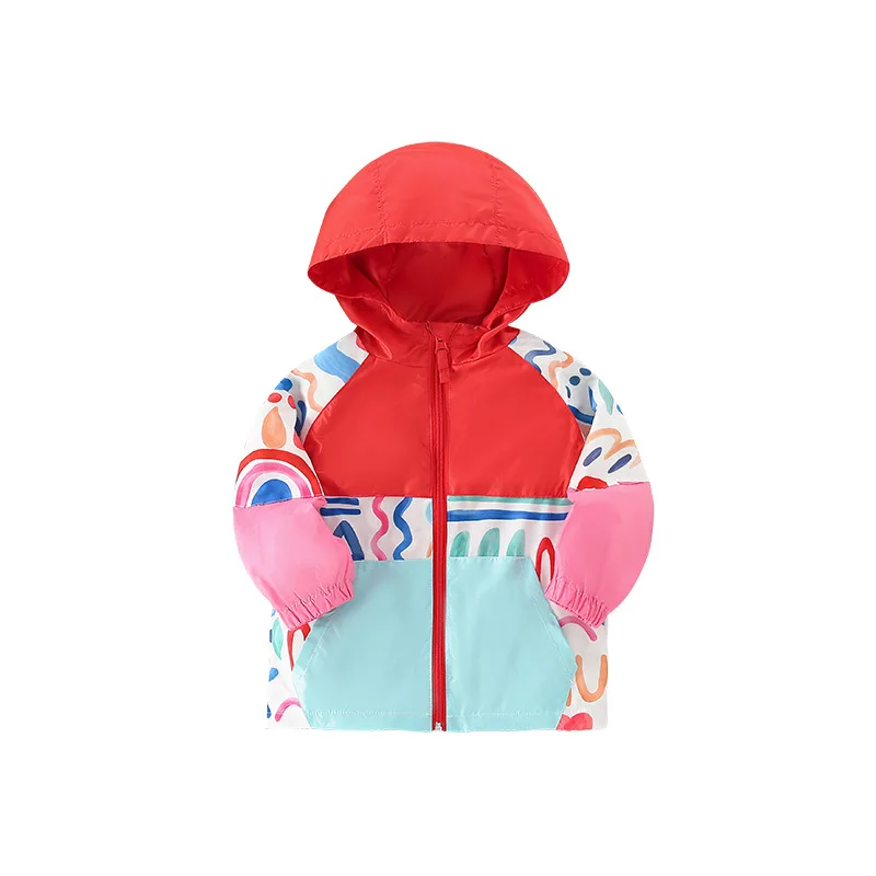 

2025 Outerwear Spring And Autumn New Style European And American Children's Casual Zipper Sweater Hooded Long Sleeved Coat