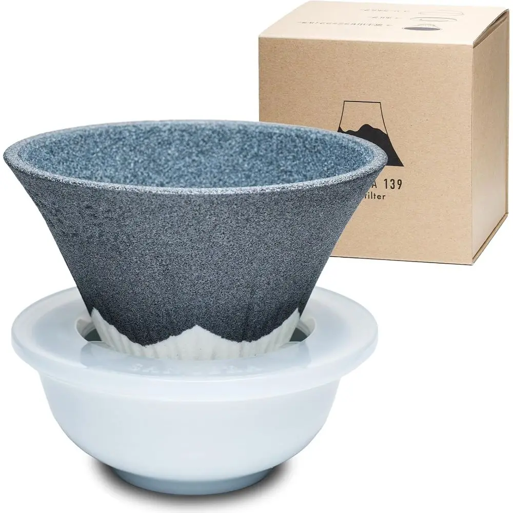 Papel Filtro Reutilizable para Cafetera, Mt. Fuji Origin, Hecho en Japón (Negro)