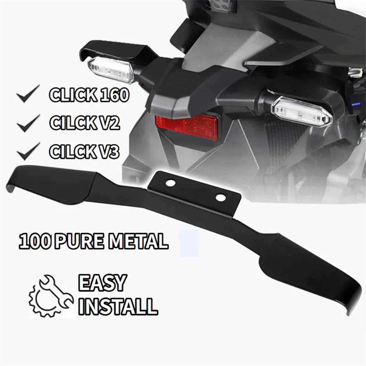 T45C_Защитная крышка сигнала мотоцикла для Honda Click V3 Click V2 160