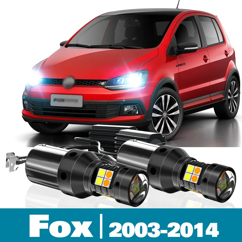 

2x LED Dual Mode Turn Signal+Daytime Running Light DRL For VW Fox Accessories 2003-2014 2004 2005 2008 2009 2010 2011 2012 2013