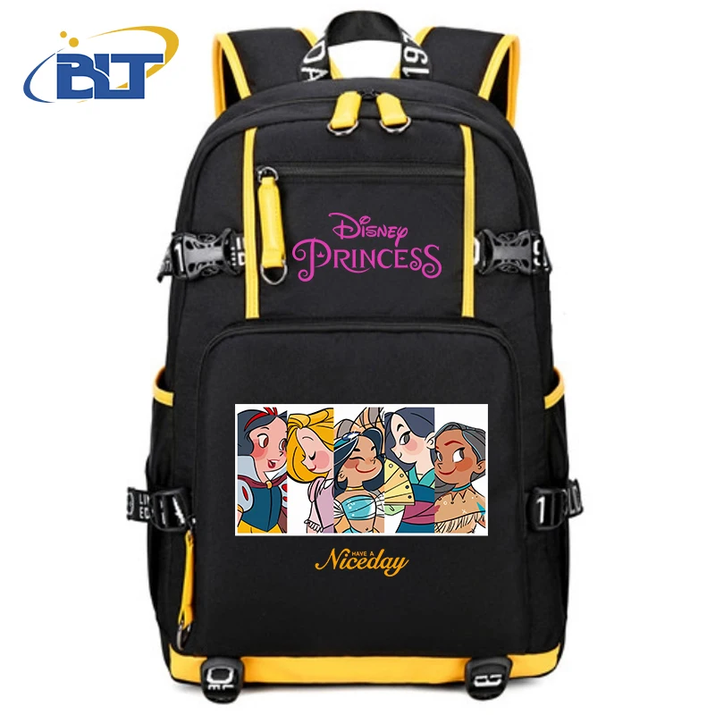 Mochila escolar estampada da série Disney Princess para meninas