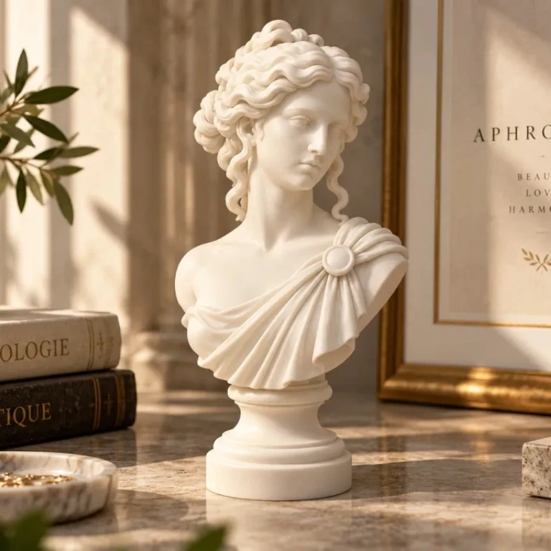Aphrodite Goddess Bust Statue, Bookshelf Decor, Halloween Gift, Minimalist Boho Dark Academia Ornament