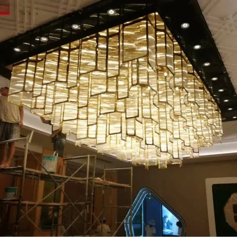 

Hotel lobby crystal chandelier sales department villa large exhibition hall leisure