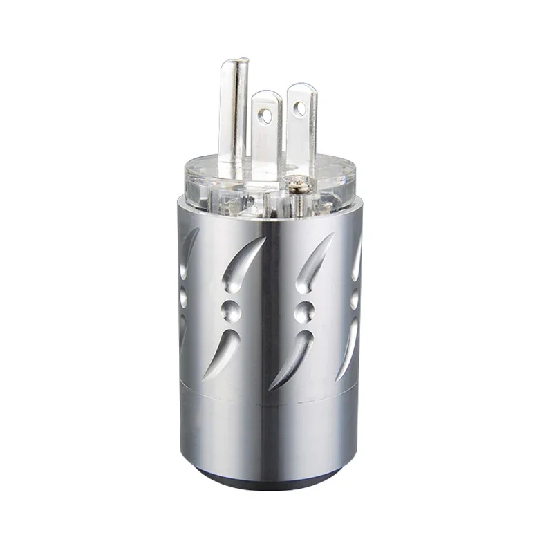 One pair Viborg VM512R+VF512R US power plug 99.998% copper Rhodium plated AC power plug with IEC plug