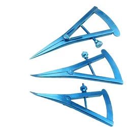 6 Types Eyelid Calipers Castroviejo Caliper Screw Adjustment Styles Straight/Curved/Angle 0mm-20mm Ophthalmic Instrument 1pcs
