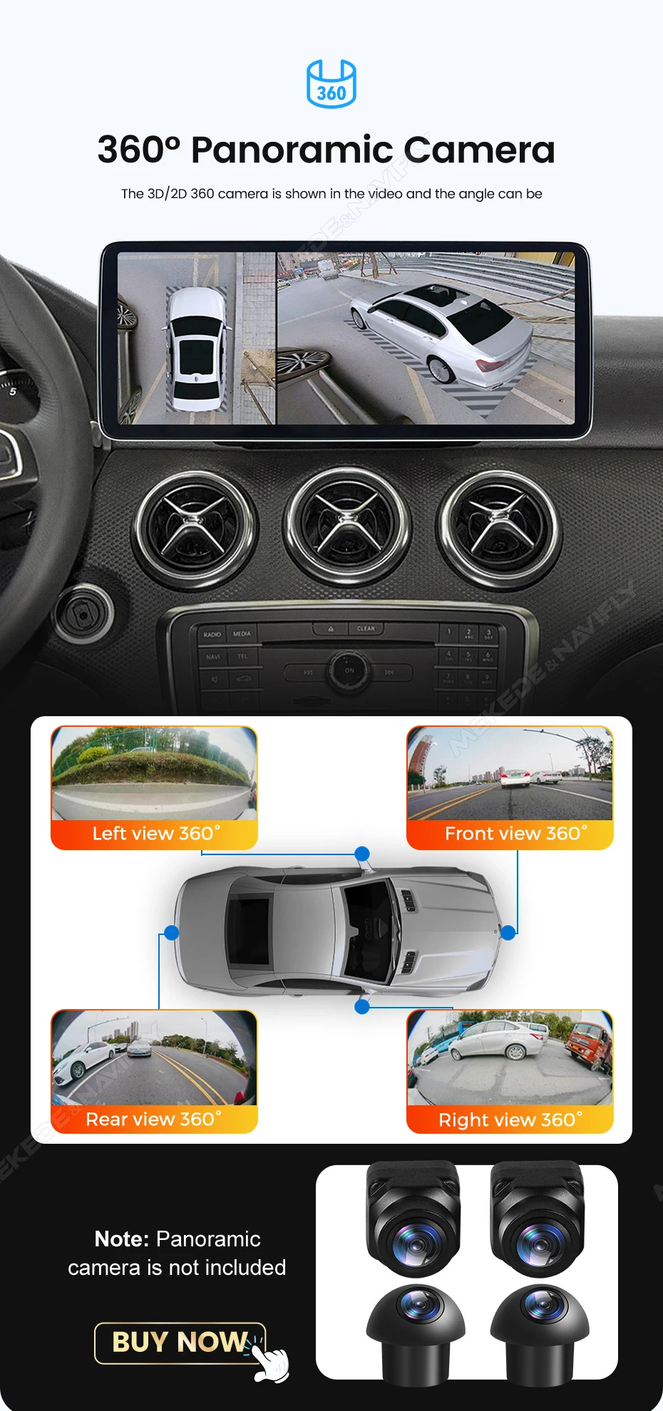 MEKEDE EU Duty Free Qualcomm Snapdragon 680 für Mercedes Benz C W205-GLC 2014 - 2018 NTG5.0 System Autoradio Intelligentes System Multimedia-Player Kabelloses Carplay Android Auto 4G DSP GPS-Navigation WIFI 1920*720 – Detail 32