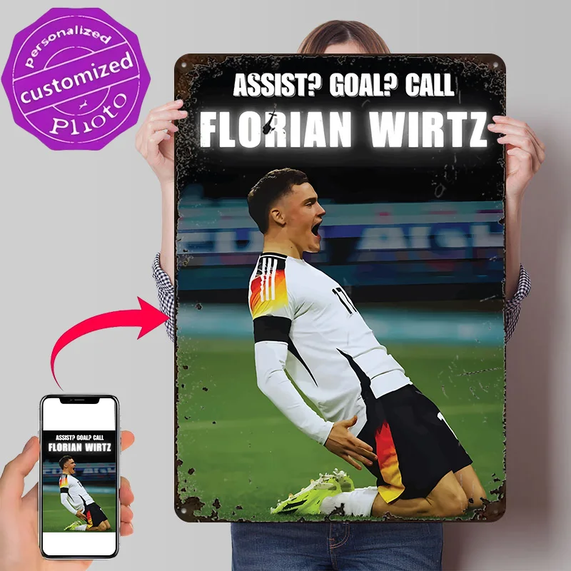 Florian Wirtz Metal Poster Perfect Gift for Fans Lovers Customized Wall Art Metal Sign for Vintage Retro Decoration Gaming House