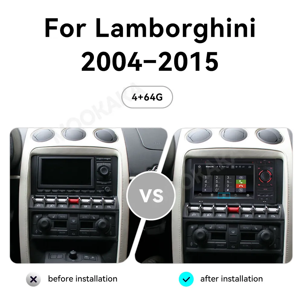 For Lamborghini Gallardo 2004 - 2015 Car Radio Multimedia Player Wireless Carplay Android Auto Autoradio Stereo GPS Navigation