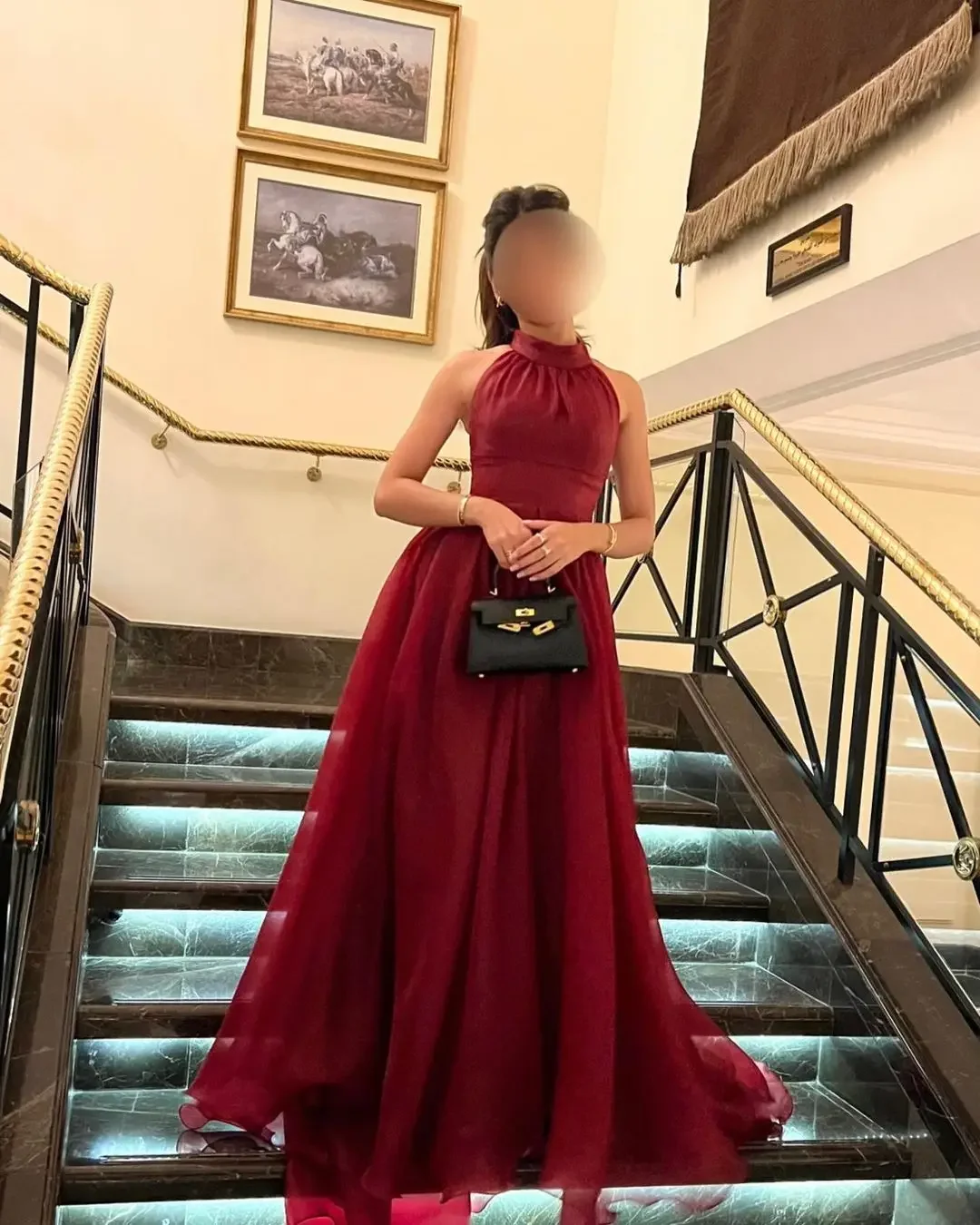 

customized Saudi Prom Dresses Exquisite Halter Evening Dresses Chiffon Formal Occasion Party Gown vestidos graduacion 정장원피스