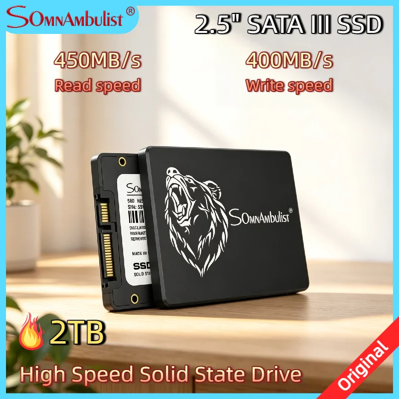 SATA3 SomnAmbulist 2.5 Inch Internal SSD 128GB 240GB 256GB 480GB 512GB 960GB Solid State Drive Multiple Capacity for Laptop PC
