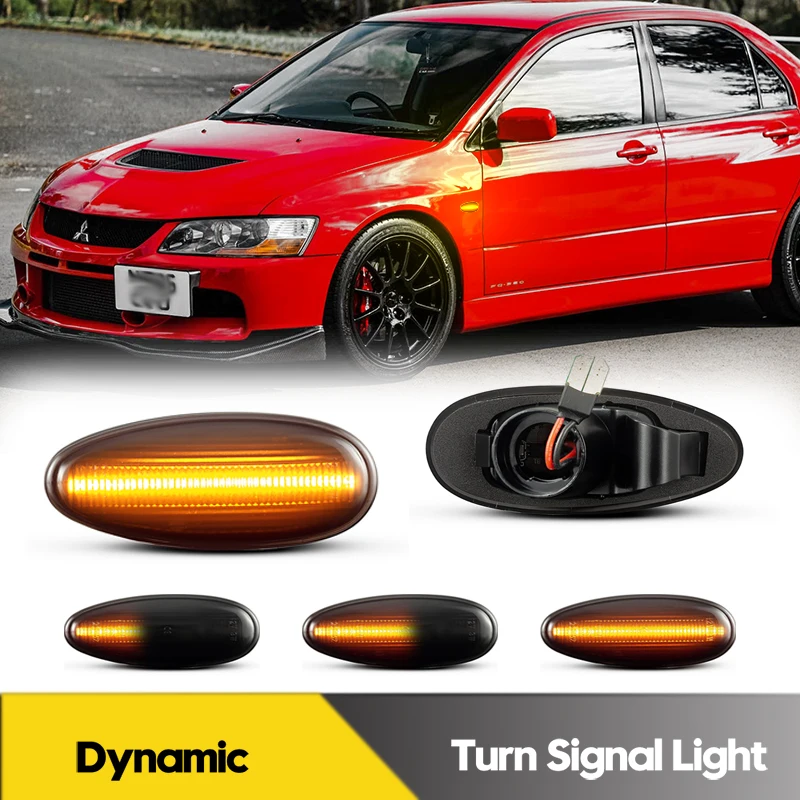 

2Pcs No Error LED Dynamic Side Marker Lights Turn Signal Blinker Lamps For Mitsubishi Outlander Lancer I-Miev Car Accesories