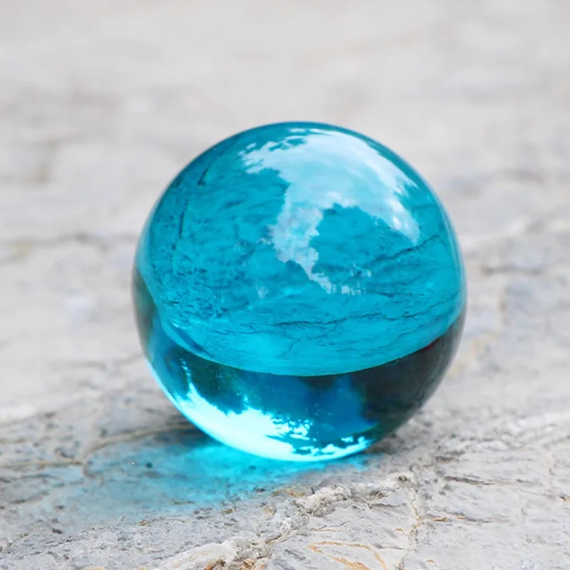 Boules de verre bleu ciel, 1 à 10 pièces, diamètre 13.5-100mm, boule décorative en cristal, ornement artisanal, boule d'aquarium 16/20/25/30/40/50/60/70mm