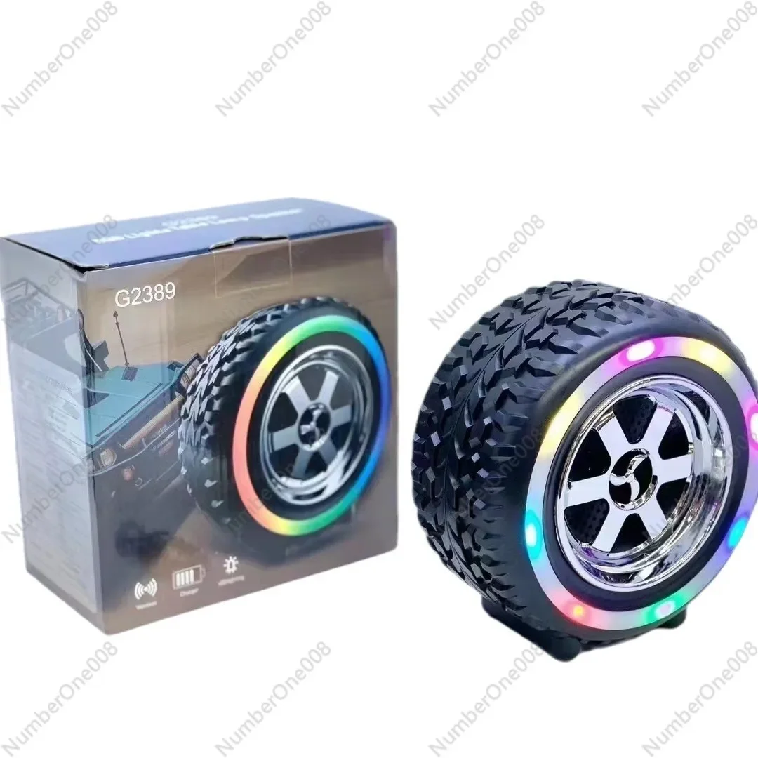 عبر الحدود المتفجرة G2389 الإطارات RGB بلوتوث المحمولة متعددة الوظائف مضخم الصوت في الهواء الطلق بطاقة TWS
