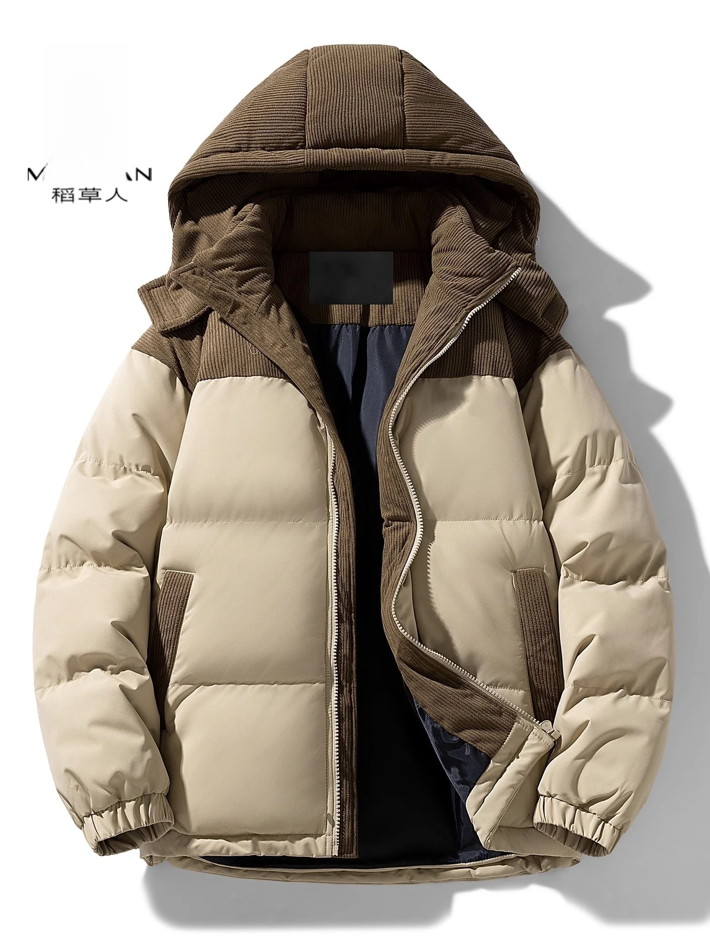 

American Sle Casual Cotton Jaet Men's Winter New Loose Thiened Warm Top Corduroy Outerwear Windproof Warmth Coat