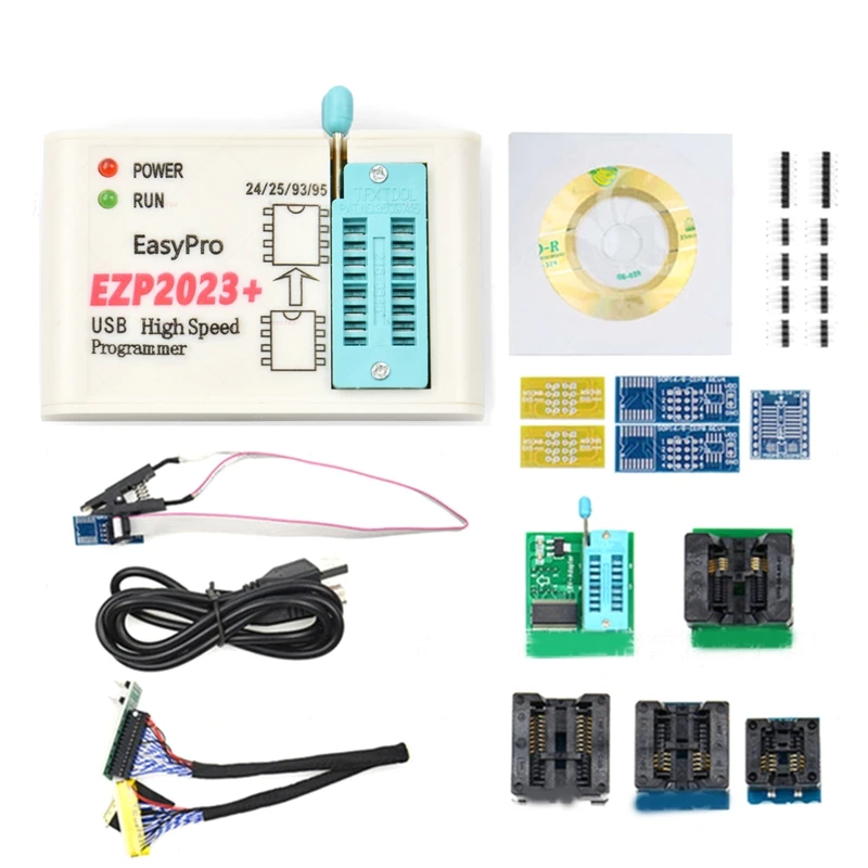 2024 New EZP2023 USB High Speed Programmer Support 25 FLASH SPI 24 25 93 95 EEPROM for Windows 2000/XP/Vista/Win7/8/10