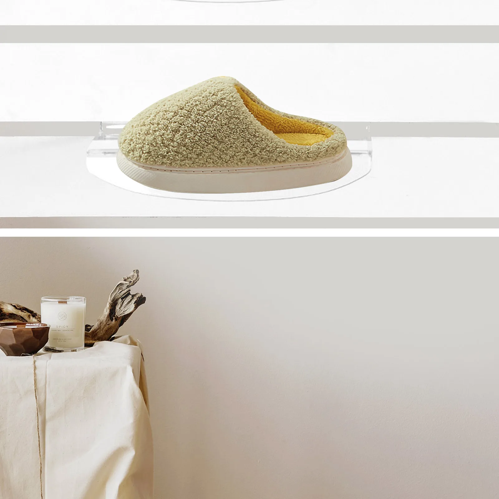 Wall-Mounted Shoe Rack Grooved Plastic Display Shelf Sneakers Floating Wall Storage Clear Space-Saving Home Store Use