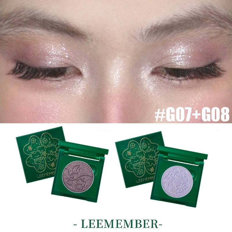 Leemember Eyeshadow Powder Matte Soft Velvet Shimmer Glitter Gothic Smoky Fine Flash Non Fading Lasting Eye Makeup Christmas
