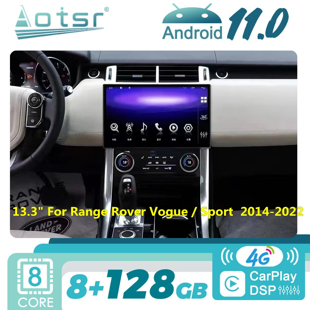 

13.3" For Land Rover Range Rover Executive / Sport 2014- 2022 Android Car Radio Stereo Multimedia Player Head Unit GPS Navi