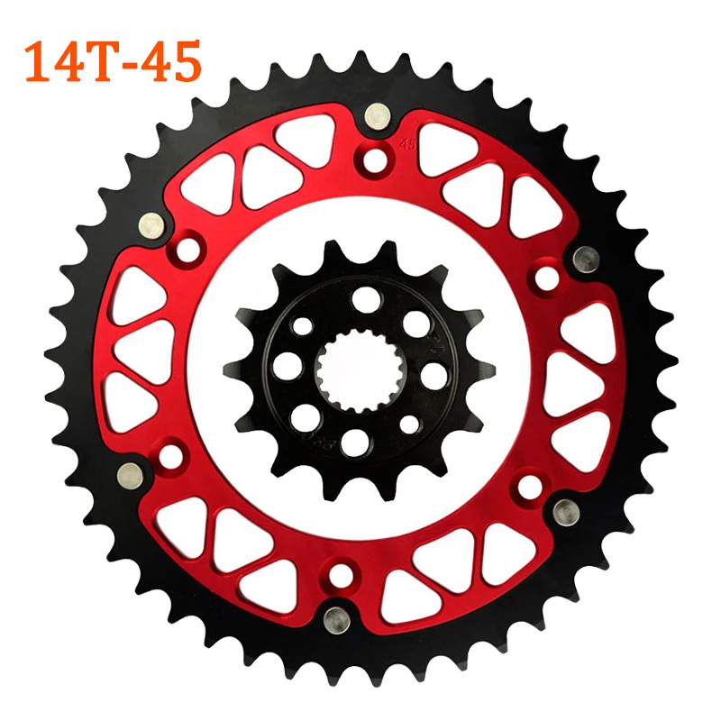 Motorcycle 520 45T ~ 52T 14T Front Rear Sprocket Chain Wheel For HONDA XR400R 1996 1997 1998 1999 2000 2001 2002 2003 2004 2005