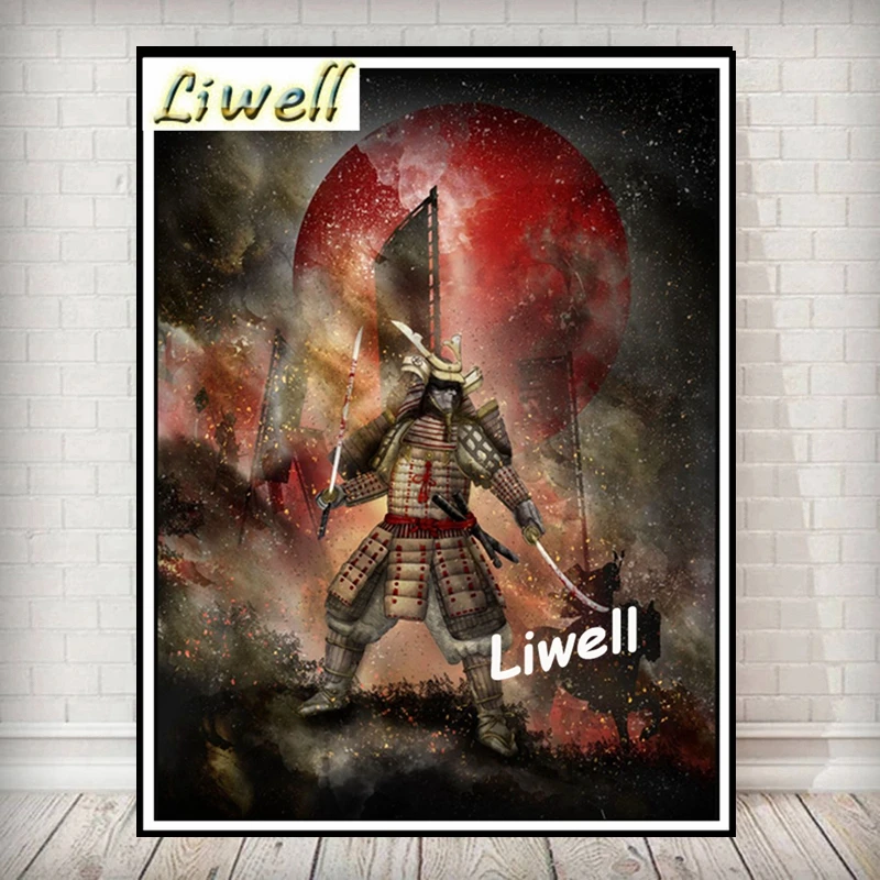 5d Japanese Old Bushido Samurai Troopers Diamond Rhinestone Painting Art Geisha Warrior Cross Stitch Embroidery Kits Room Decor