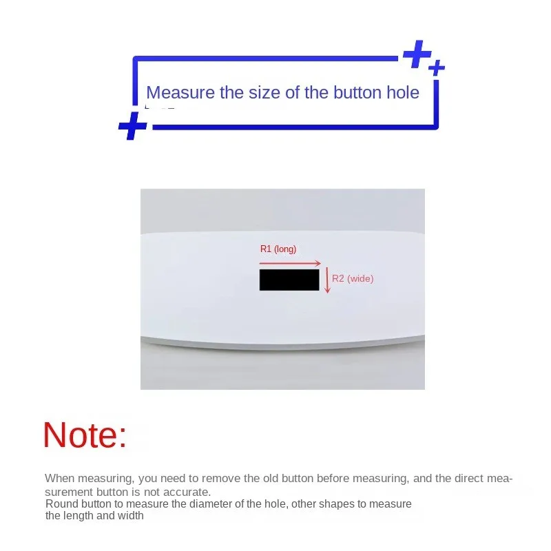 Toilet Drain Valve Dual Flush Tank Button Rectangular Toilet Water Saving Valve Drain Switch Button Bathroom Accessories