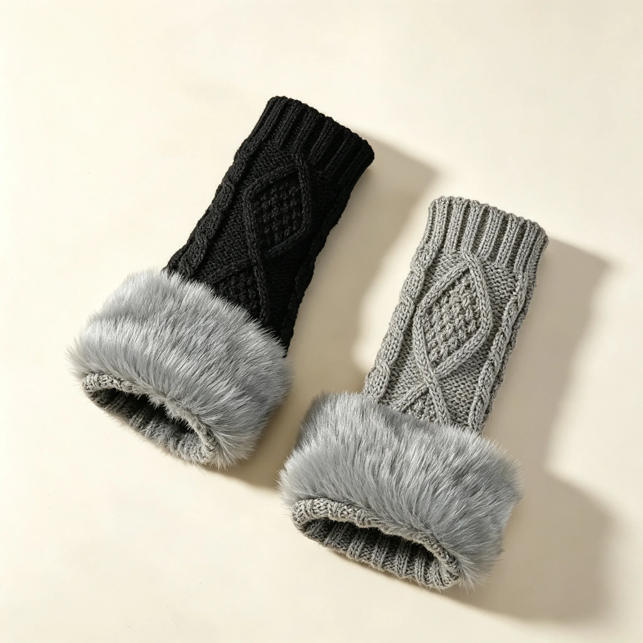 1 Pair Women's Arm Warmers, Simple Stylish Winter Arm Sleeves, Windproof Cold Resistant Thermal Gloves for Outdoor Daily Wear