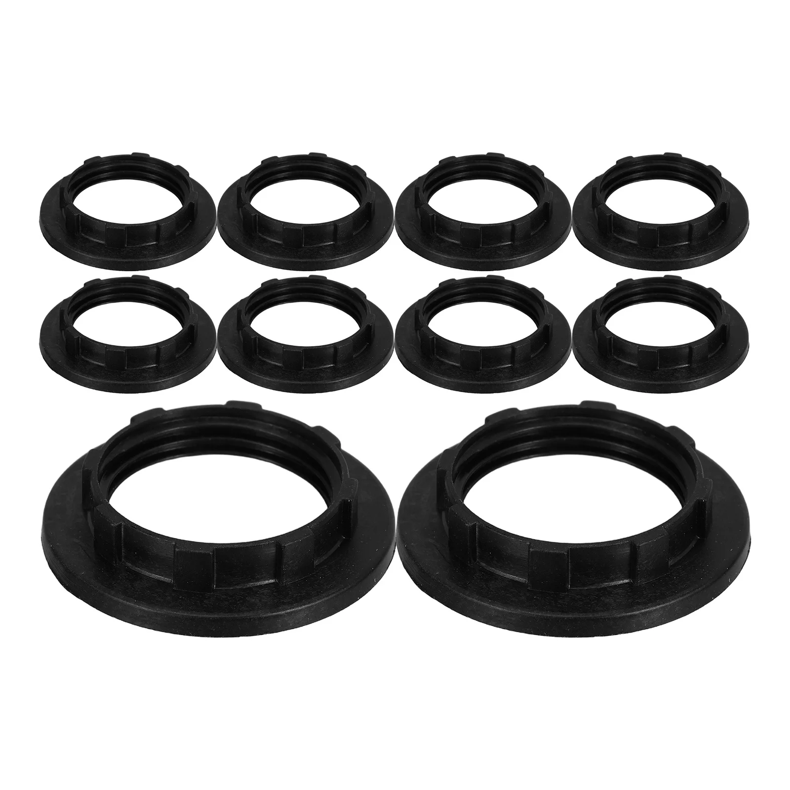 10 peças anéis de suporte de lâmpada e14: 2.8cm de diâmetro interno colar de soquete de luz de plástico para base de candelabro acessórios de iluminação lâmpada
