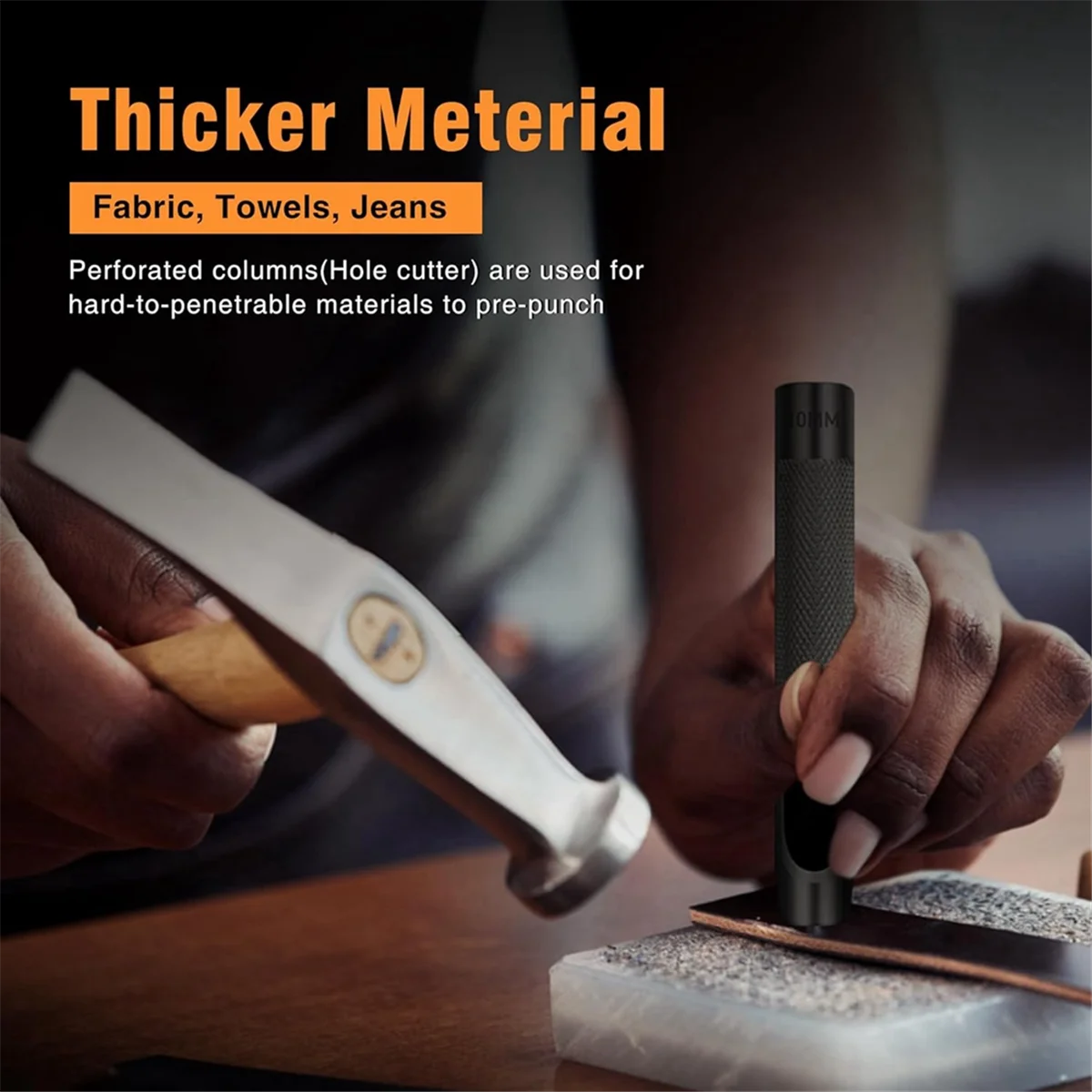 그로밋 도구 키트, 타프, 원단 및 가죽용, 구멍 펀치 및 500 개 아일렛, 3/8 인치 아일렛 플라이어 도구 (10mm)