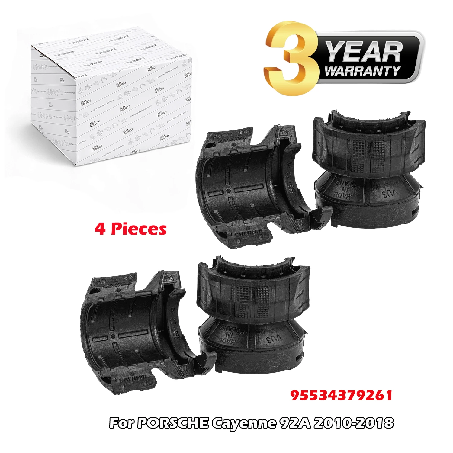 

Резиновая планка стабилизатора переднего стабилизатора OEM 95534379261 для PORSCHE Cayenne 92A 2010-2018