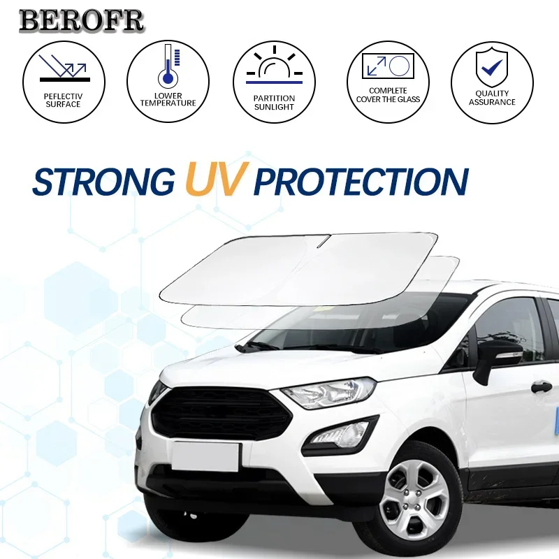 Pare-soleil pliable pour Ford Ecosport 2013-2019, protection contre les rayons UV, garde votre voiture plus fraîche
