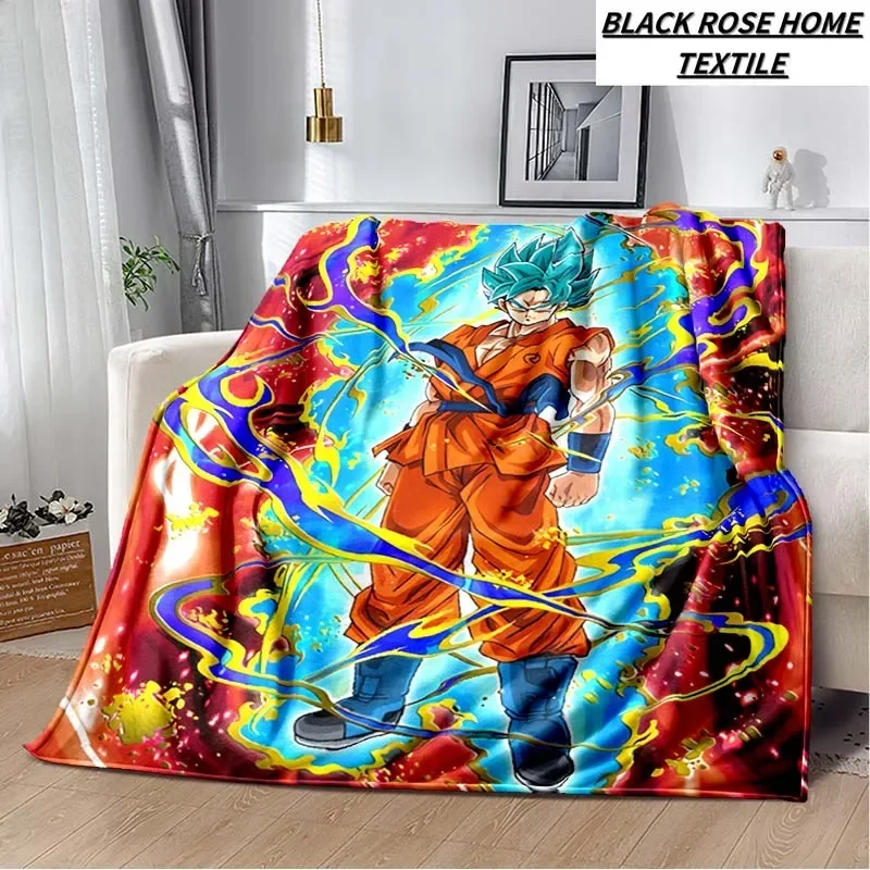 Fashion Art Print Anime D-Dragons B-Balls Blanket Family Living Room Sofa Noon Break Plush Sleeping Blanket Adult Birthday Gift