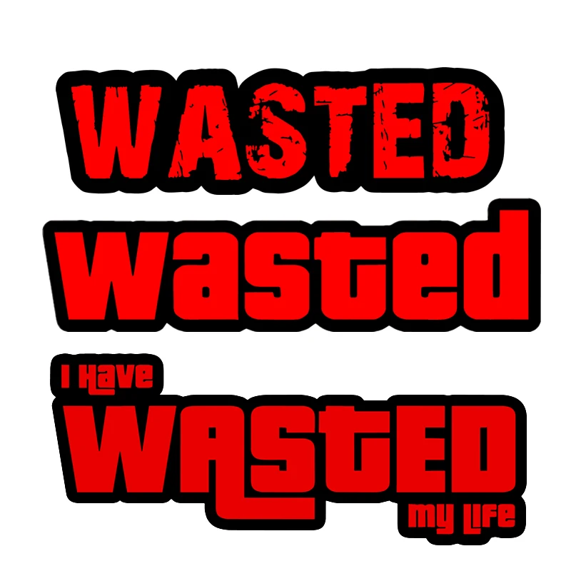 

S40573# Various Sizes Self-adhesive PVC Decal Wasted Car Sticker Waterproof Auto Decors on Bumper Rear Window