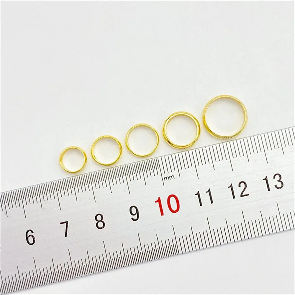 

14K Bag Gold Inlaid Zirconium Double-row Small Waist Beaded Bead Spacer Handmade DIY Pearl Bracelet Necklace Jewelry Accessories