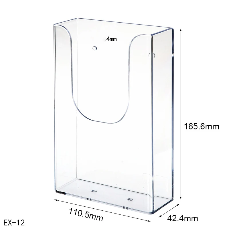 Imagem -03 - Wall Mounted Limpar Armazenamento Rack Box Brochura Show Prateleira Panfleto Booklet Display Jornal e Revista