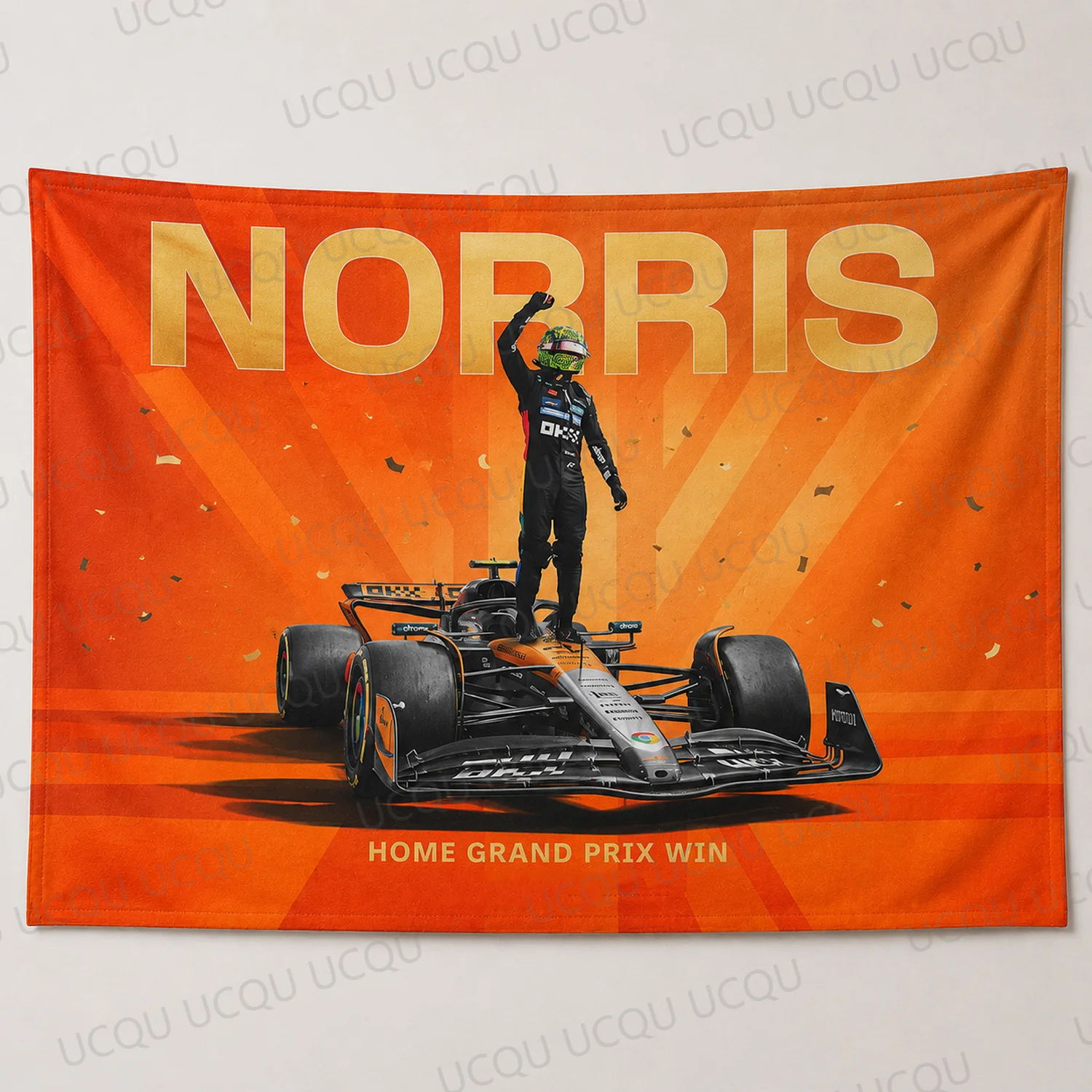 Norris Orange Racing Flag Tapestry Wall Hanging Banner Motorsport Fan Support Decor Bedroom Wall Art Gift