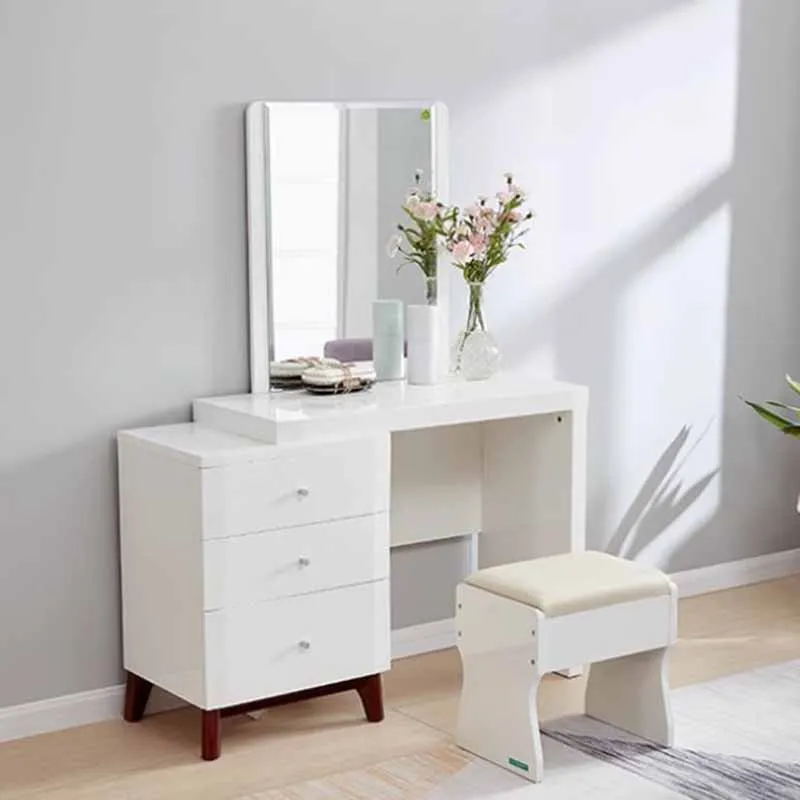 Women Luxury Drawers Dresser Eithe Girl Box Stool Wooden White Dressing Table Storage Living Room Schminktisch Bedroom Furniture