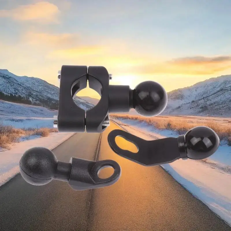 New 1 Set 2.3cm Ball Clamp Bracket For Motorbike Phone Holder PJ10/PJ13/PJ18 Motorcycle Handlebar Mount Base Kit Accessories